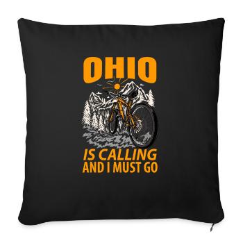 Reisendes Ohio geschenk - Sofakissenbezug 45 x 45 cm - Schwarz - Vorne