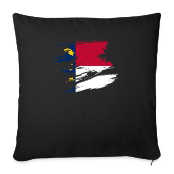 North Carolina home gift - Sofa pillowcase 17,3'' x 17,3'' (45 x 45 cm) - black - Front