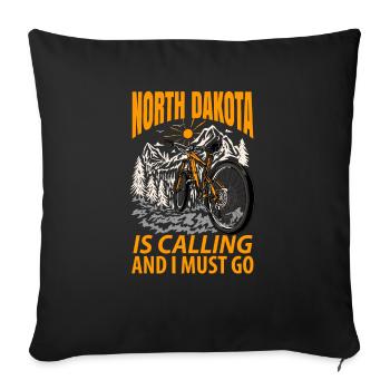 North Dakota Adventurer Gift - Sofa pillowcase 17,3'' x 17,3'' (45 x 45 cm) - black - Front