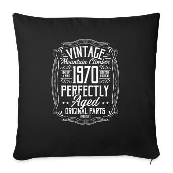 1970 Hiking Mountains Retro Hiker Born in 1970 - Sofa pillowcase 17,3'' x 17,3'' (45 x 45 cm) - black - Front