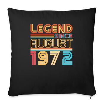 50th anniversary August 1972 - Sofa pillowcase 17,3'' x 17,3'' (45 x 45 cm) - black - Front