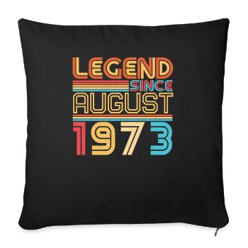 August 1973 Gift idea - Sofa pillowcase 17,3'' x 17,3'' (45 x 45 cm) - black - Front