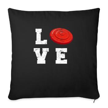Disc Golf Lover Drôle Frisbee Golf Disc Golf Playe - Housse de coussin décorative 45 x 45 cm - noir - Devant