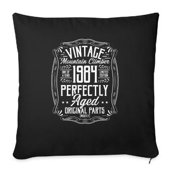 1984 Hiking Mountains Retro Hiker Born in 1984 - Sofa pillowcase 17,3'' x 17,3'' (45 x 45 cm) - black - Front