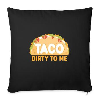 Taco Tacos Cuisine mexicaine - Housse de coussin décorative 45 x 45 cm - noir - Devant
