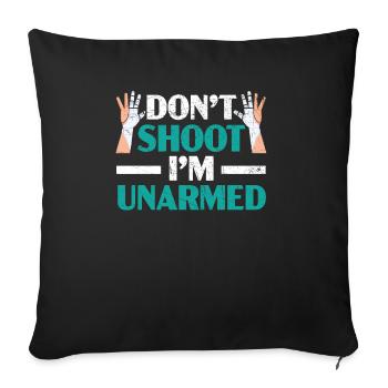 Ne tirez pas Je suis amputé non armé Amputé Handicap - Housse de coussin décorative 45 x 45 cm - noir - Devant