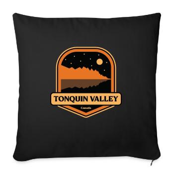 Vallée de Tonquin - Canada - Housse de coussin décorative 45 x 45 cm - noir - Devant