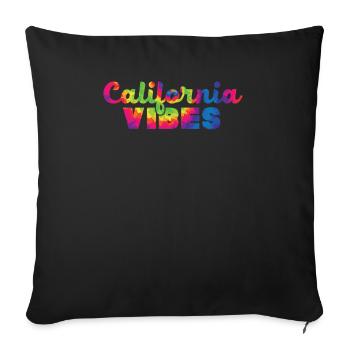 California Vibes USA America American Californian - Sofa pillowcase 17,3'' x 17,3'' (45 x 45 cm) - black - Front