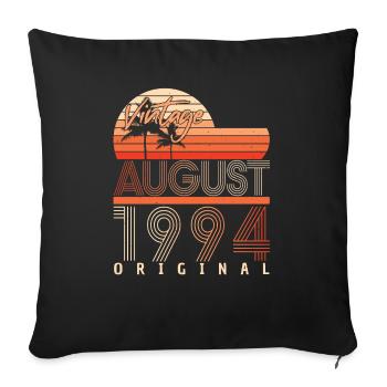 Baujahr 1994 Im August - Sofakissenbezug 45 x 45 cm - Schwarz - Vorne