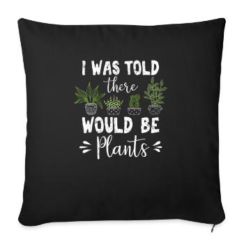 On m’a dit qu’il y aurait des plantes succulentes O - Housse de coussin décorative 45 x 45 cm - noir - Devant
