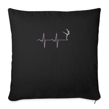 Mon coeur bat pour danser - Housse de coussin décorative 45 x 45 cm - noir - Devant