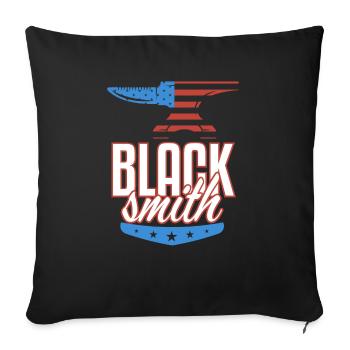 American Flag Blacksmith Stars And Stripes - Sofa pillowcase 17,3'' x 17,3'' (45 x 45 cm) - black - Front
