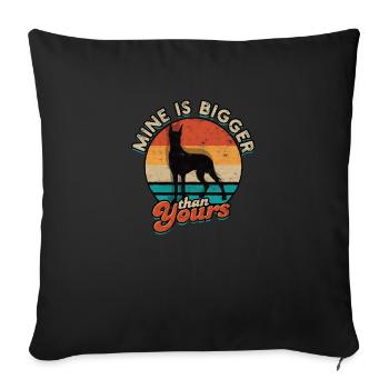 Mine is bigger than yours - great dane - Sofa pillowcase 17,3'' x 17,3'' (45 x 45 cm) - black - Front