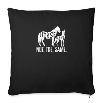 Dane de cheval pas le même - grand danois - Housse de coussin décorative 45 x 45 cm - noir - Devant