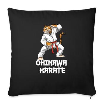Karate Okinawa Tiger - Karate Japanische - Sofakissenbezug 45 x 45 cm - Schwarz - Vorne