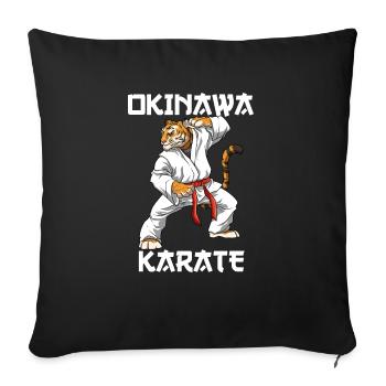 Karate Tiger - Okinawa Karate Japanische - Sofakissenbezug 45 x 45 cm - Schwarz - Vorne
