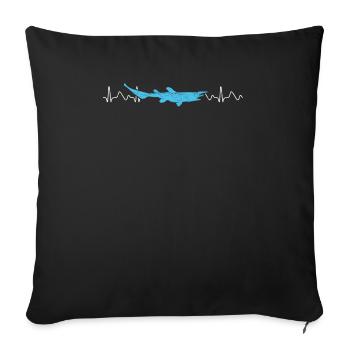Goblin Hai Herzschlag Tier Marine Biologe - Sofakissenbezug 45 x 45 cm - Schwarz - Vorne