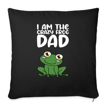 I Am The Crazy Frog Father - Sofa pillowcase 17,3'' x 17,3'' (45 x 45 cm) - black - Front