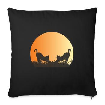 Cat - I'm not socially awkward I just really lik - Sofa pillowcase 17,3'' x 17,3'' (45 x 45 cm) - black - Front