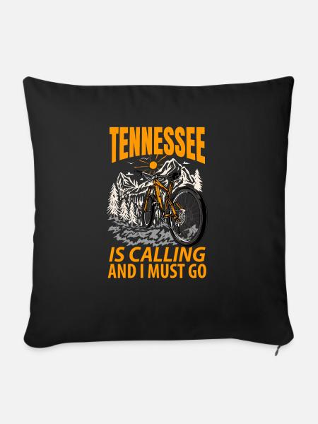 Tennessee abenteuer geschenk - Sofakissenbezug 45 x 45 cm - Schwarz