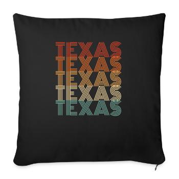 Cadeau d’aventure au Texas - Housse de coussin décorative 45 x 45 cm - noir - Devant