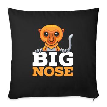Big Nose Proboscis Monkey Ape Wildlife Zookeeper - Sofa pillowcase 17,3'' x 17,3'' (45 x 45 cm) - black - Front