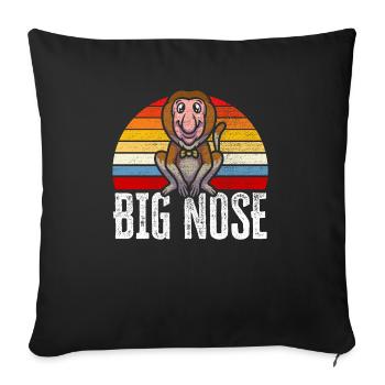 Big Nose Proboscis Monkey Ape Wildlife Zookeeper - Sofa pillowcase 17,3'' x 17,3'' (45 x 45 cm) - black - Front