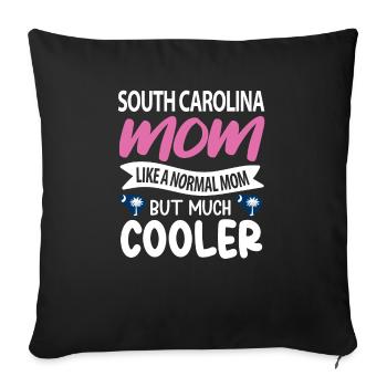South Carolina mama gift - Sofa pillowcase 17,3'' x 17,3'' (45 x 45 cm) - black - Front