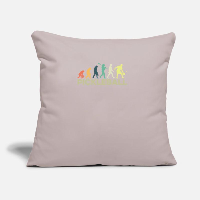 Drôle d’évolution Paddle Pickleball Player Dink Fun Housse de coussin décorative 45 x 45 cm