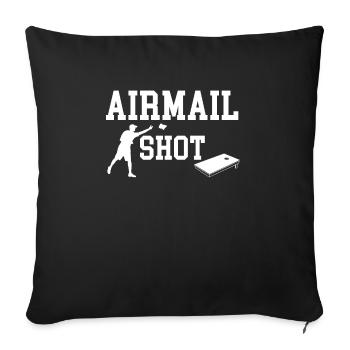 Airmail Shot Gift Cornhole Shirt - Housse de coussin décorative 45 x 45 cm - noir - Devant