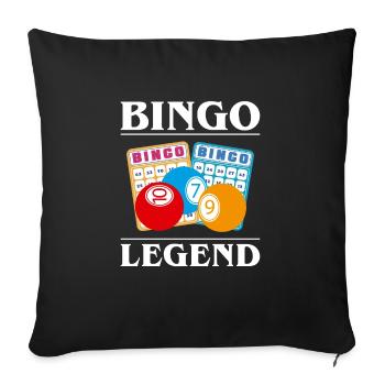 Bingo Legend Shirt Gift - Sofa pillowcase 17,3'' x 17,3'' (45 x 45 cm) - black - Front