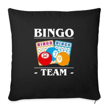Bingo Team Shirt Gift - Sofa pillowcase 17,3'' x 17,3'' (45 x 45 cm) - black - Front