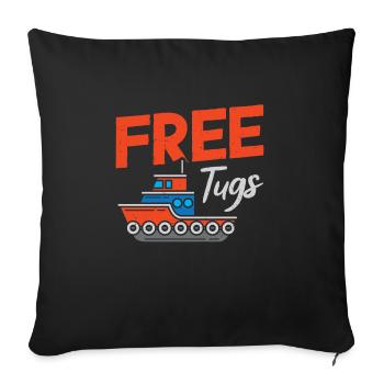 Remorqueurs Voile Remorqueurs gratuits - Housse de coussin décorative 45 x 45 cm - noir - Devant
