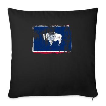 Beauty From Wyoming Gift - Sofa pillowcase 17,3'' x 17,3'' (45 x 45 cm) - black - Front