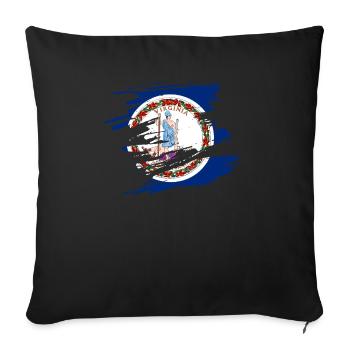 Virignia house gift - Sofa pillowcase 17,3'' x 17,3'' (45 x 45 cm) - black - Front
