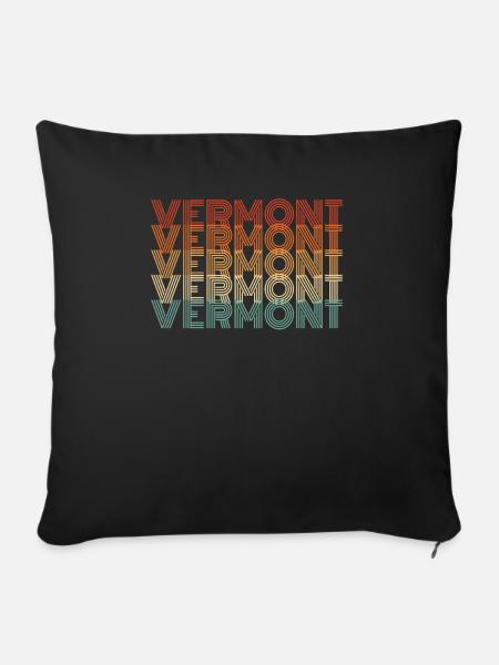 Vermont Bewohner Geschenk - Sofakissenbezug 45 x 45 cm - Schwarz