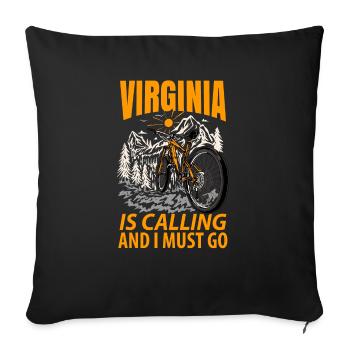 Cadeau d’aventurier de Virginie - Housse de coussin décorative 45 x 45 cm - noir - Devant