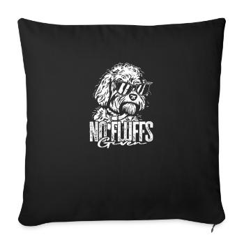 No fluffs given - hooman - Sofa pillowcase 17,3'' x 17,3'' (45 x 45 cm) - black - Front
