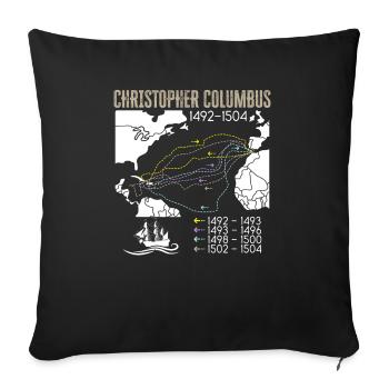 Christopher Columbus Day Italienisch-Amerikaner - Sofakissenbezug 45 x 45 cm - Schwarz - Vorne