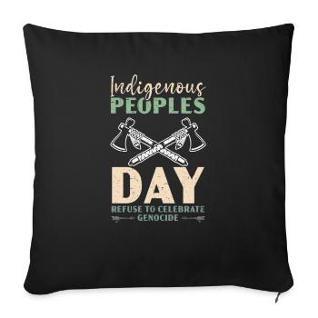 Indigenous Peoples Day Native American Pride - Sofa pillowcase 17,3'' x 17,3'' (45 x 45 cm) - black - Front