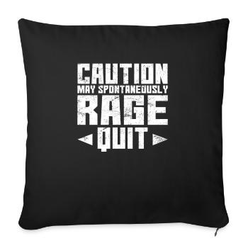 La prudence peut spontanément quitter Funny Gamer V - Housse de coussin décorative 45 x 45 cm - noir - Devant
