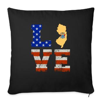 Dear new jersey gift - Sofa pillowcase 17,3'' x 17,3'' (45 x 45 cm) - black - Front