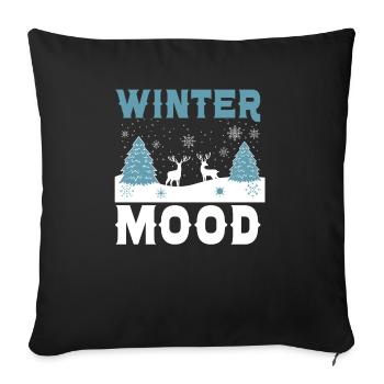 Winter Mood Snow Snowy Climate Winter Season - Sofa pillowcase 17,3'' x 17,3'' (45 x 45 cm) - black - Front