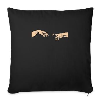 Échecs La création d'échecs - Housse de coussin décorative 45 x 45 cm - noir - Devant