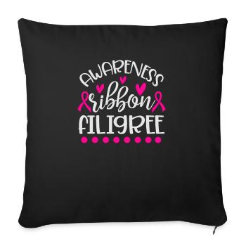 Sensitization loop - Sofa pillowcase 17,3'' x 17,3'' (45 x 45 cm) - black - Front