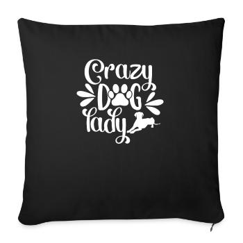 Chienne folle - Housse de coussin décorative 45 x 45 cm - noir - Devant