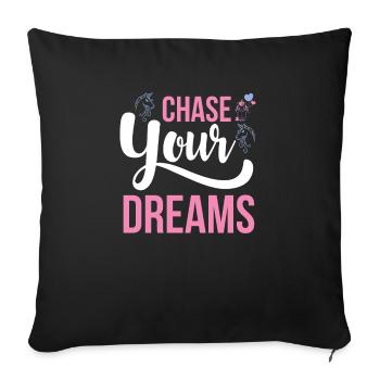 Live your dreams Unicorn - Sofa pillowcase 17,3'' x 17,3'' (45 x 45 cm) - black - Front