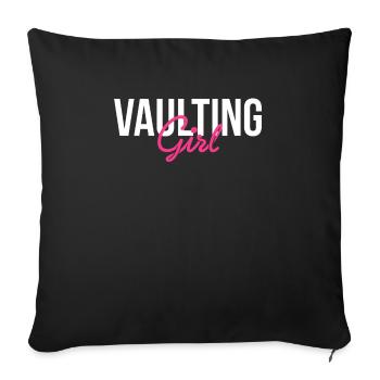 Vaulting Girl Shirt Geschenk Voltagieren - Sofakissenbezug 45 x 45 cm - Schwarz - Vorne