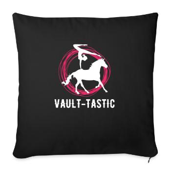 Vault-Tastic Horse Vaulting Voltagieren Chemise - Housse de coussin décorative 45 x 45 cm - noir - Devant