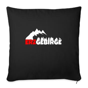Erzgebirge ist meine Heimat - Sofakissenbezug 45 x 45 cm - Schwarz - Vorne